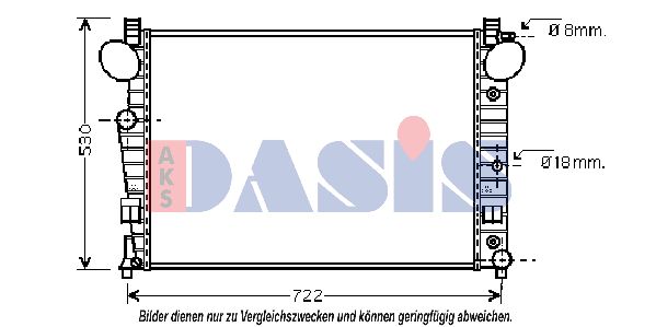 AKS DASIS Радиатор, охлаждение двигателя 125110N